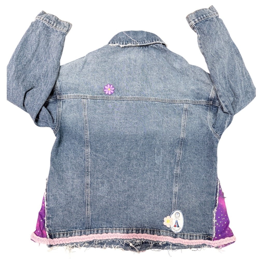 Ymi Denim Jacket Distress Patchwork Boho Fairycor… - image 2